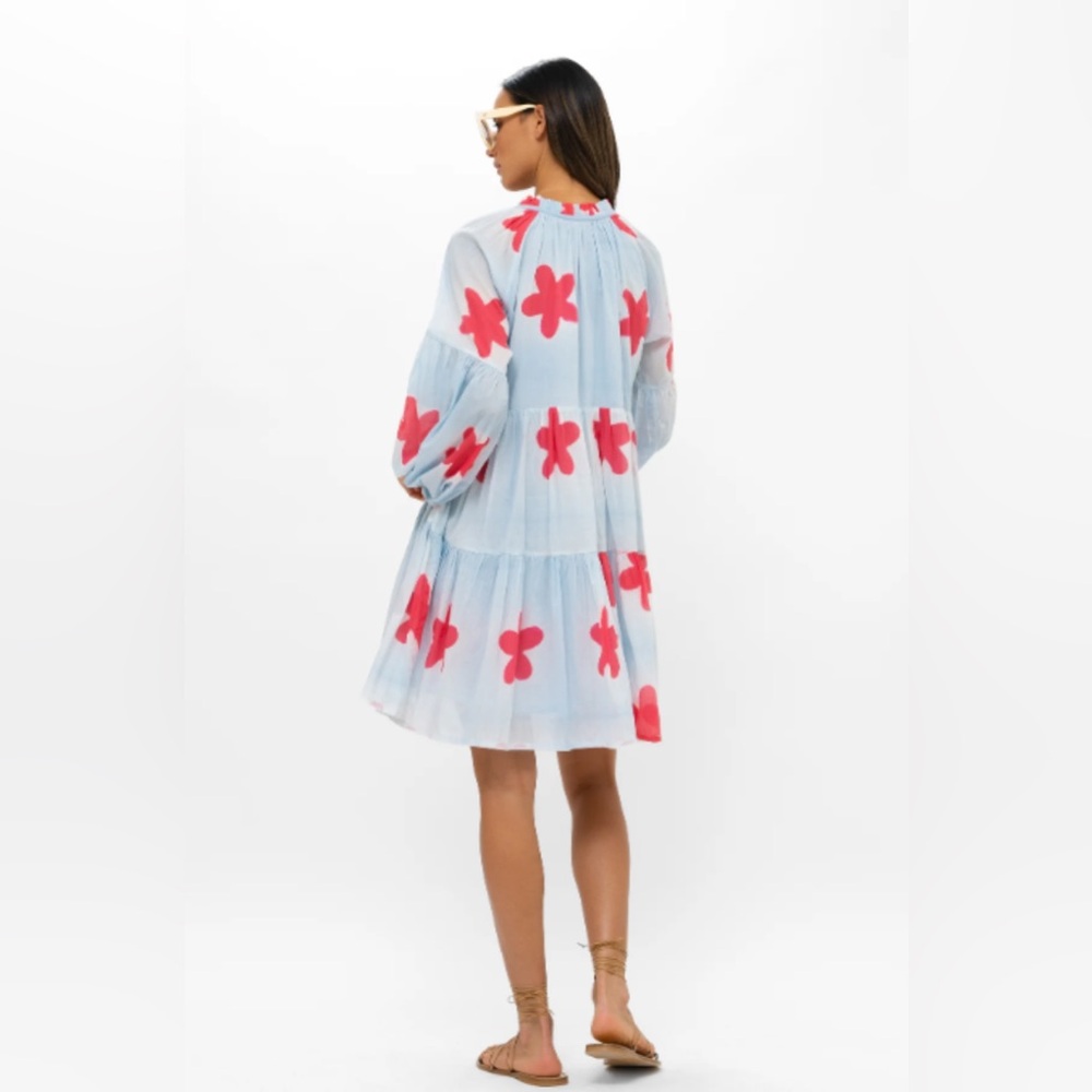 Oliphant Balloon Sleeve Short Dress • Mela Blue • Women’s Size XS LIKE NEW - Picture 2 of 6